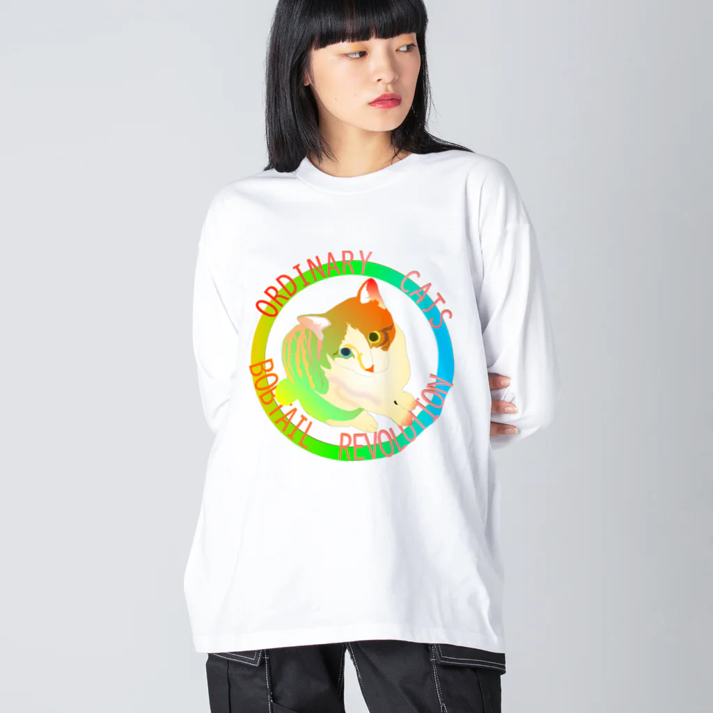 『NG （Niche・Gate）』ニッチゲート-- IN SUZURIのOrdinary Cats03h.t.(春) Big Long Sleeve T-Shirt