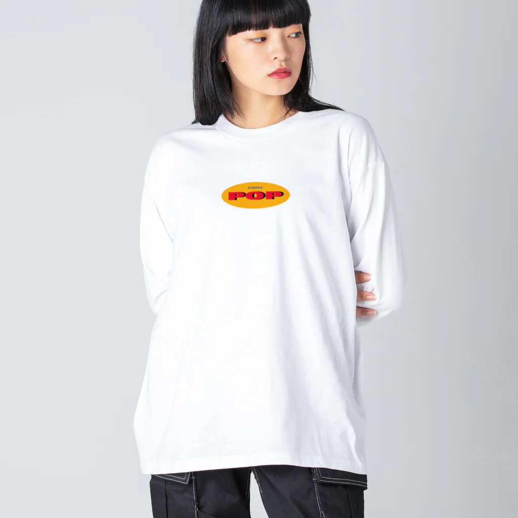 ちょ待てよの SIMPLE POP ロゴ ビッグシルエットロングスリーブTシャツ