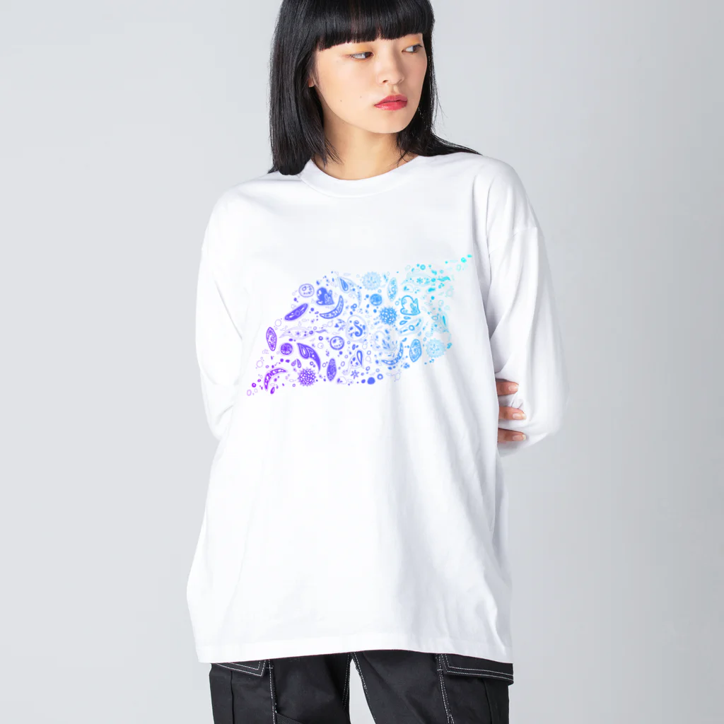 C.C.の淡水プランクトンペイズリー（） ビッグシルエットロングスリーブTシャツ