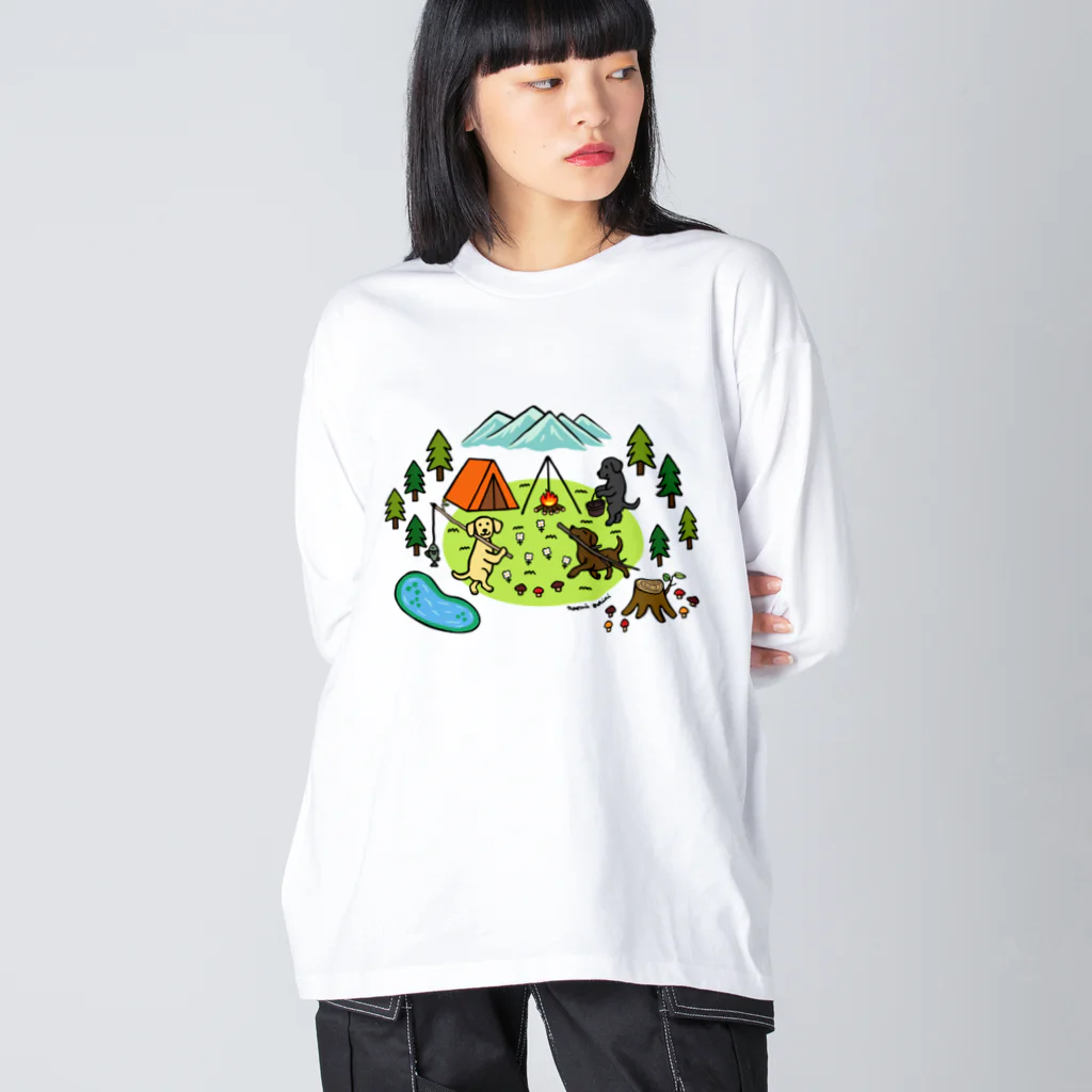 ハッピー・ラブラドールズのキャンプ大好きラブラドール Big Long Sleeve T-Shirt