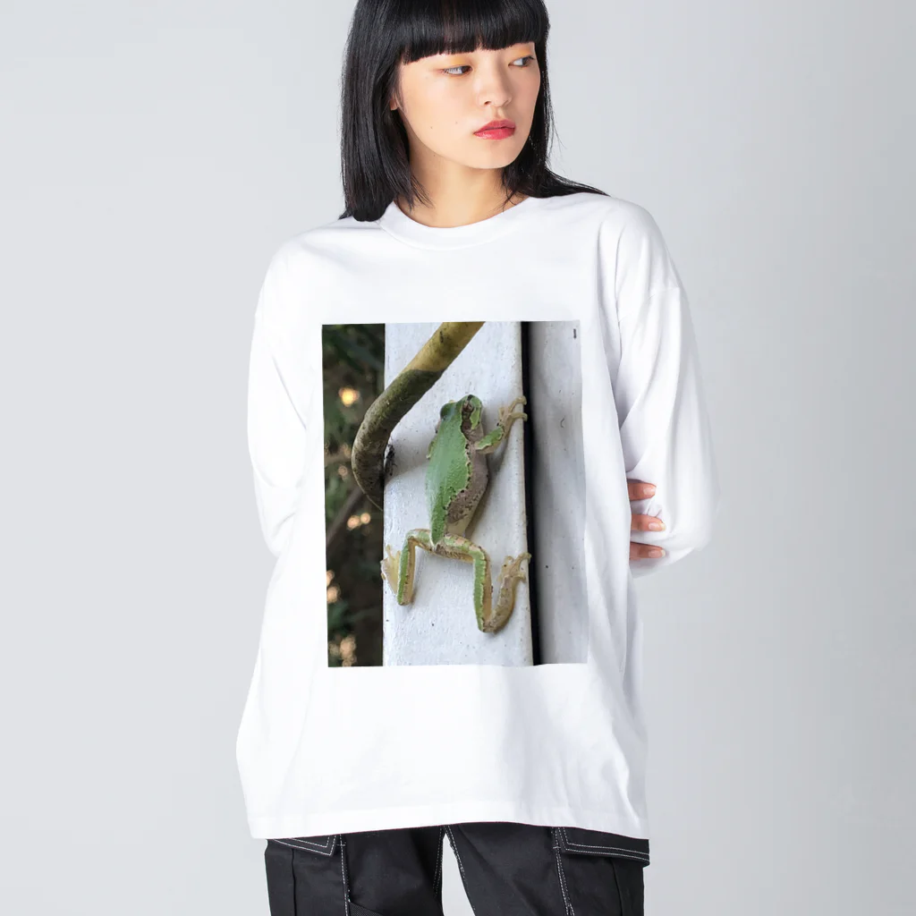 ばにーすぺーのカエルclimbing Big Long Sleeve T-Shirt