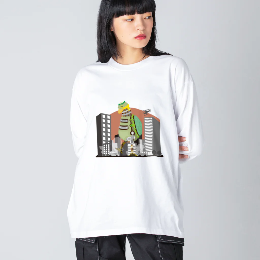 ヨシダアニマルズの巨大ロボかっぱ Big Long Sleeve T-Shirt