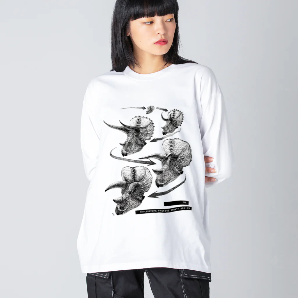 segasworksのTriceratops prorsus growth series Big Long Sleeve T-Shirt