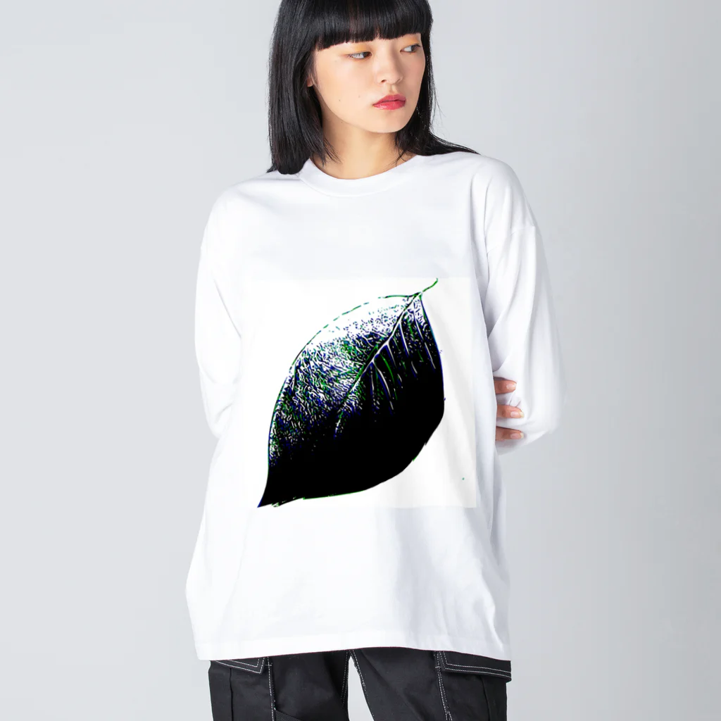 GreenTeaBreakのLeaf duo tone ビッグシルエットロングスリーブTシャツ