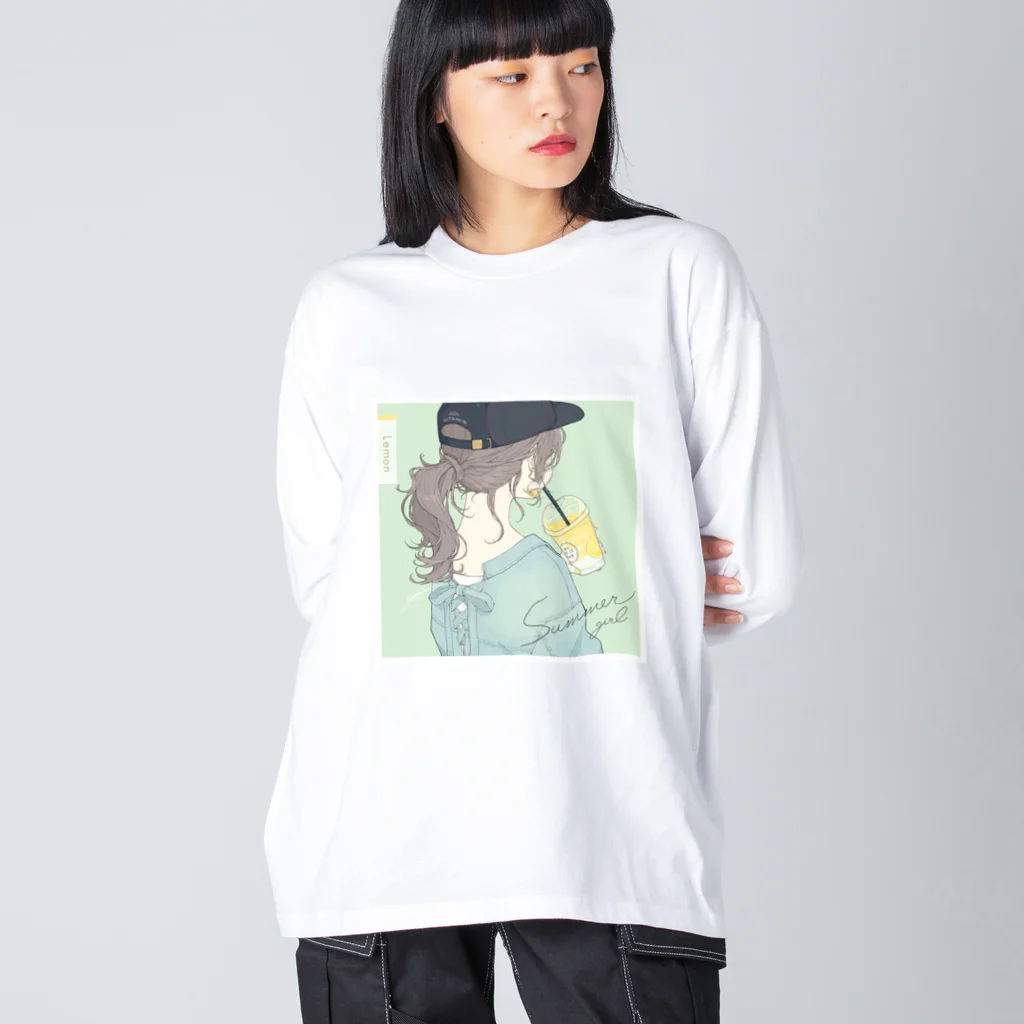 赤倉のレモン好きな女の子 ビッグシルエットロングスリーブTシャツ