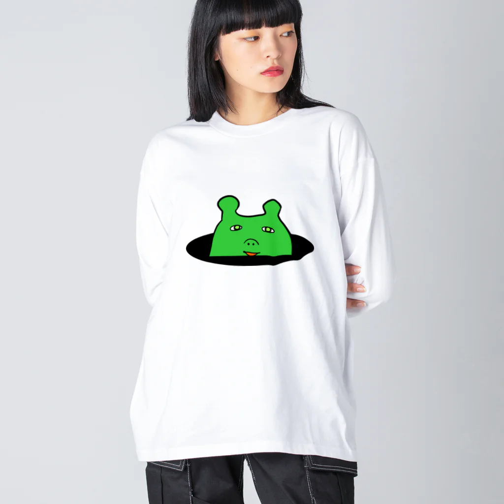 chicodeza by suzuriの見つめる不可思議な生物 Big Long Sleeve T-Shirt