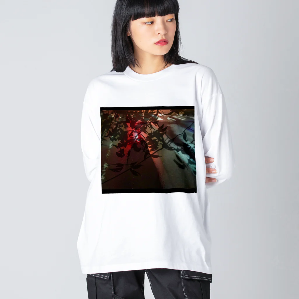 野々の深夜の信号に葉影 Big Long Sleeve T-Shirt