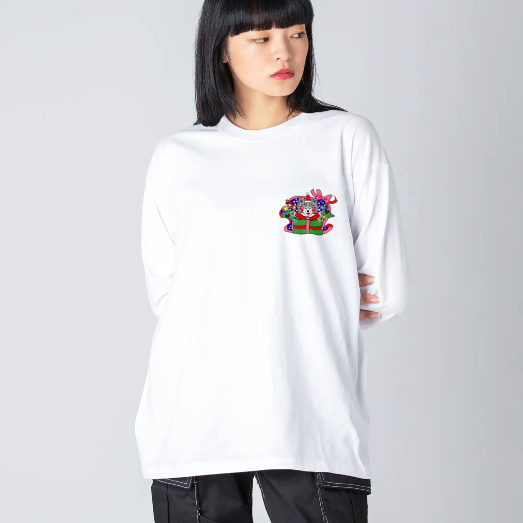 保護犬達の楽園オリジナルグッズのありがとう蕾ちゃん Big Long Sleeve T-Shirt