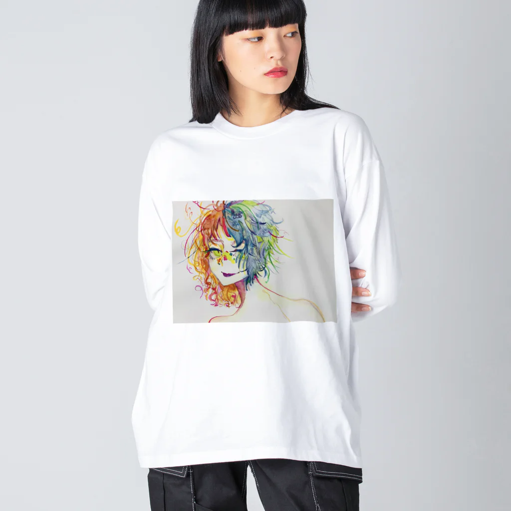 毛利あんなのお店の散切りくるくるパー子くん Big Long Sleeve T-Shirt