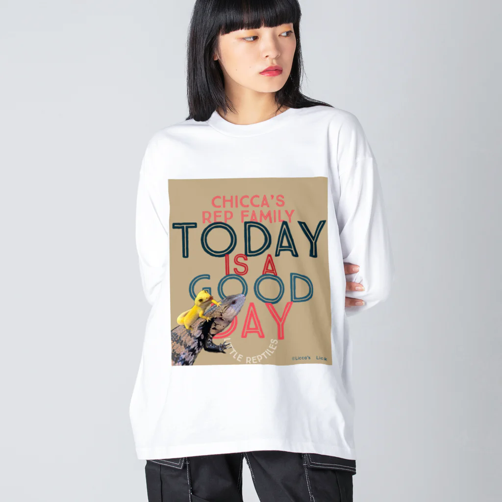 Licca's LickのToday is a good day カカオ&シトラス ビッグシルエットロングスリーブTシャツ