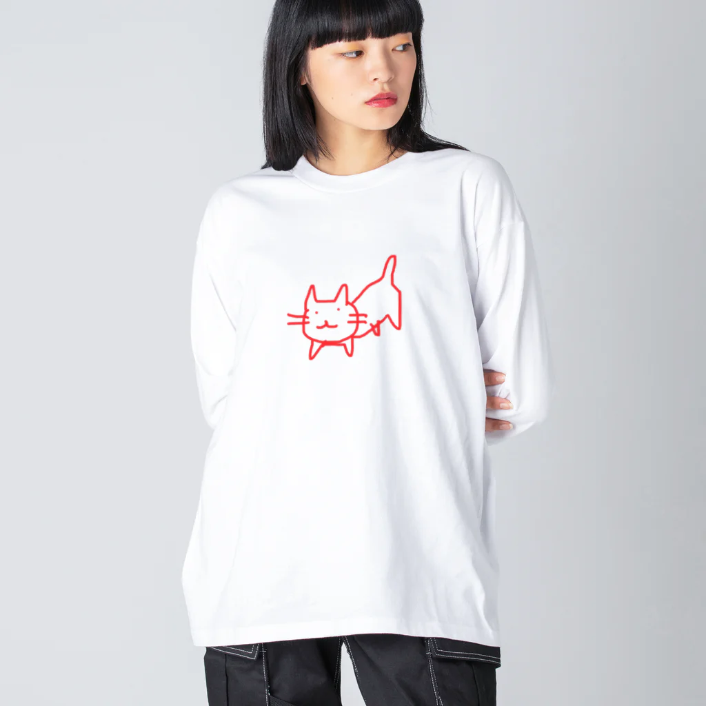 縁側のネコ Big Long Sleeve T-Shirt