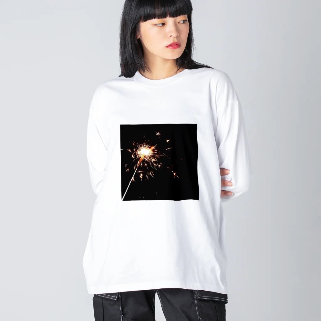 micro worldの線香花火 ビッグシルエットロングスリーブTシャツ