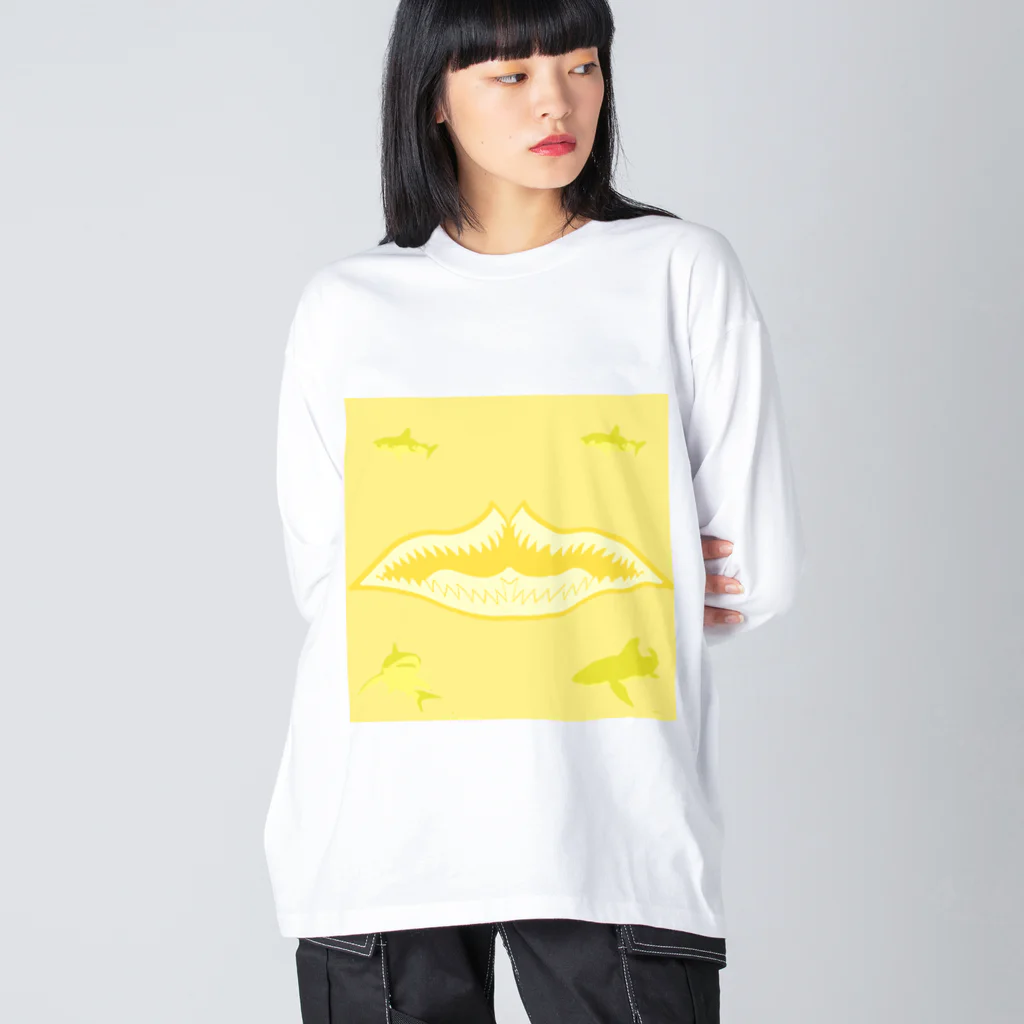 Danke Shoot Coffeeのシャークレモネード団 Big Long Sleeve T-Shirt