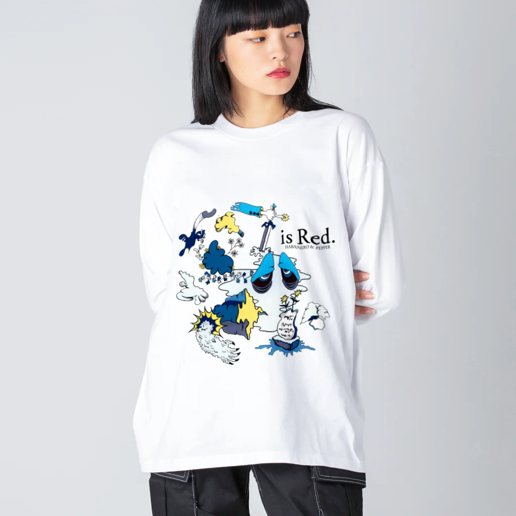 ハバネロ胡椒のハバネロ胡椒「is Red.」記念グッズA ビッグシルエットロングスリーブTシャツ