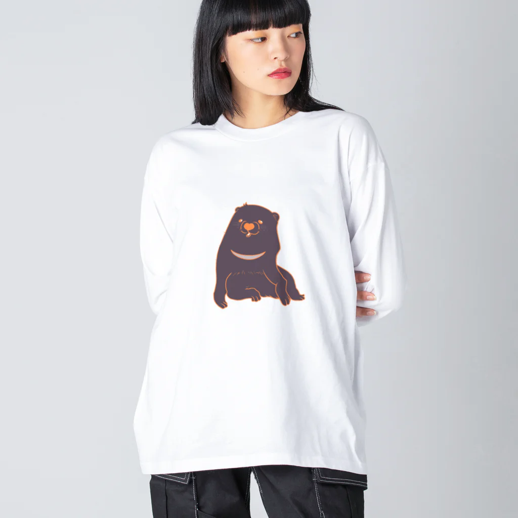 mugioのあの犬/ツキノワイヌ ビッグシルエットロングスリーブTシャツ