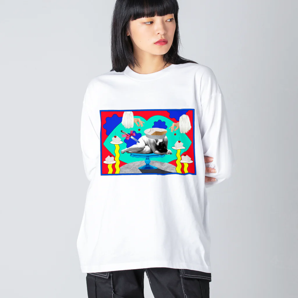 かじたのsad cake(Ver.2) ビッグシルエットロングスリーブTシャツ