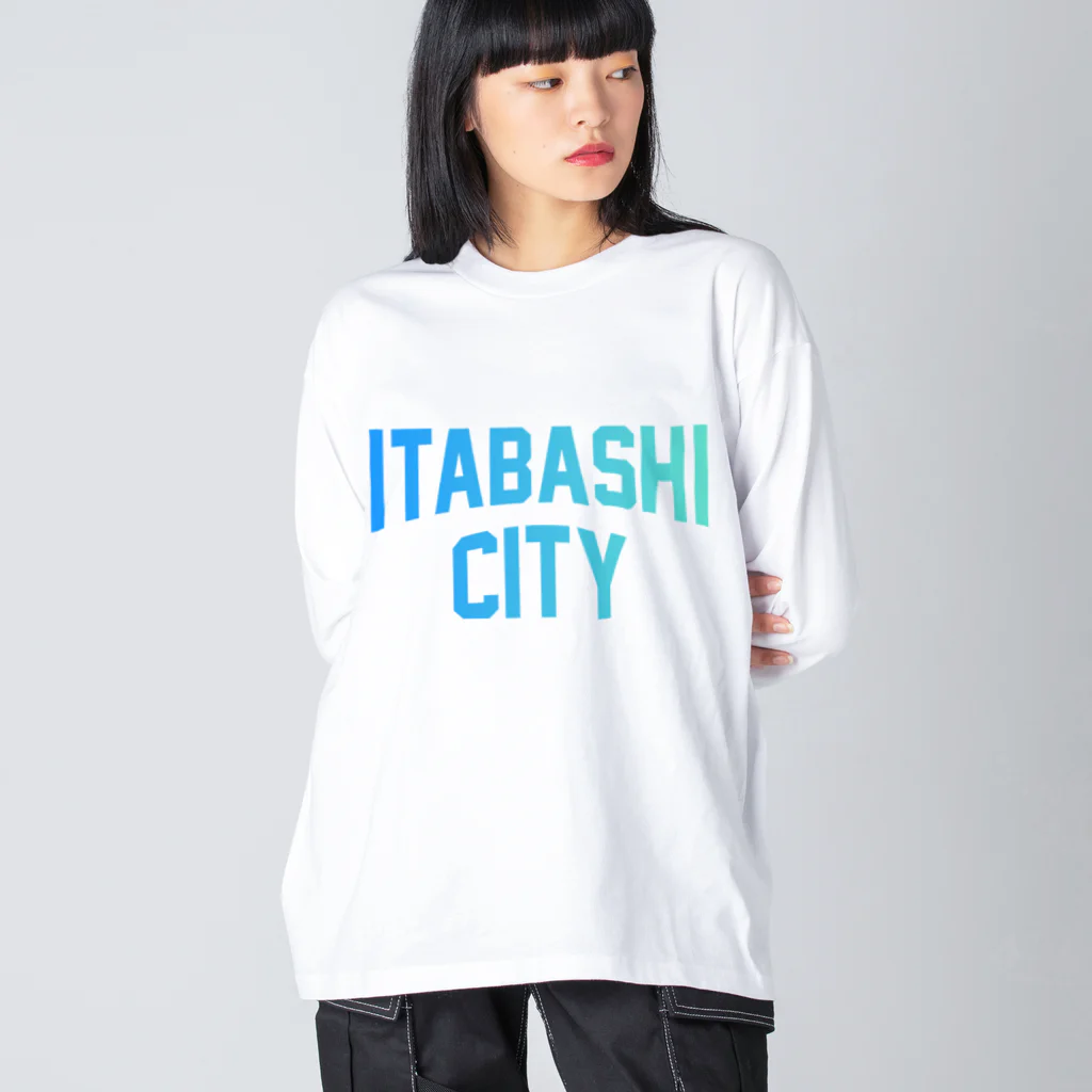 JIMOTOE Wear Local Japanの板橋区 ITABASHI CITY ロゴブルー Big Long Sleeve T-Shirt