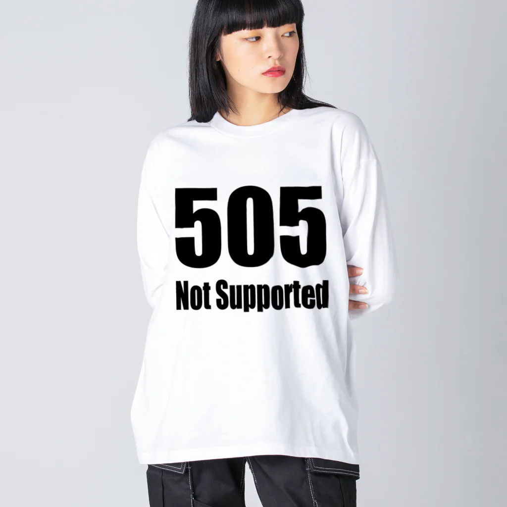 Error Correctionの505 Not Supported ビッグシルエットロングスリーブTシャツ