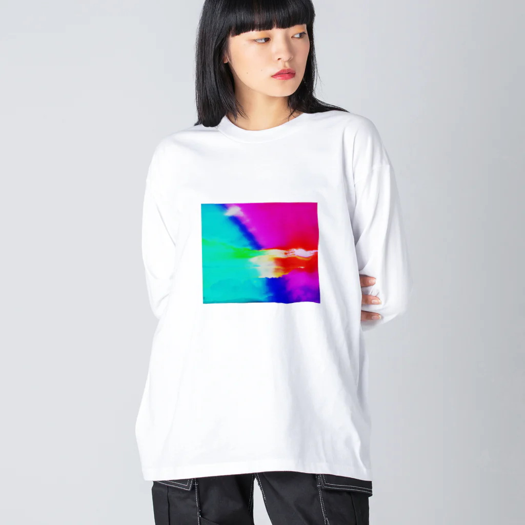 橘造園ＳＨＯＰのtawarazuの夕陽と宇和海 Big Long Sleeve T-Shirt