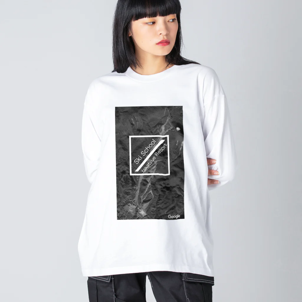 Takatsue_ski_schoolのたかつえSS 航空写真シリーズ Big Long Sleeve T-Shirt