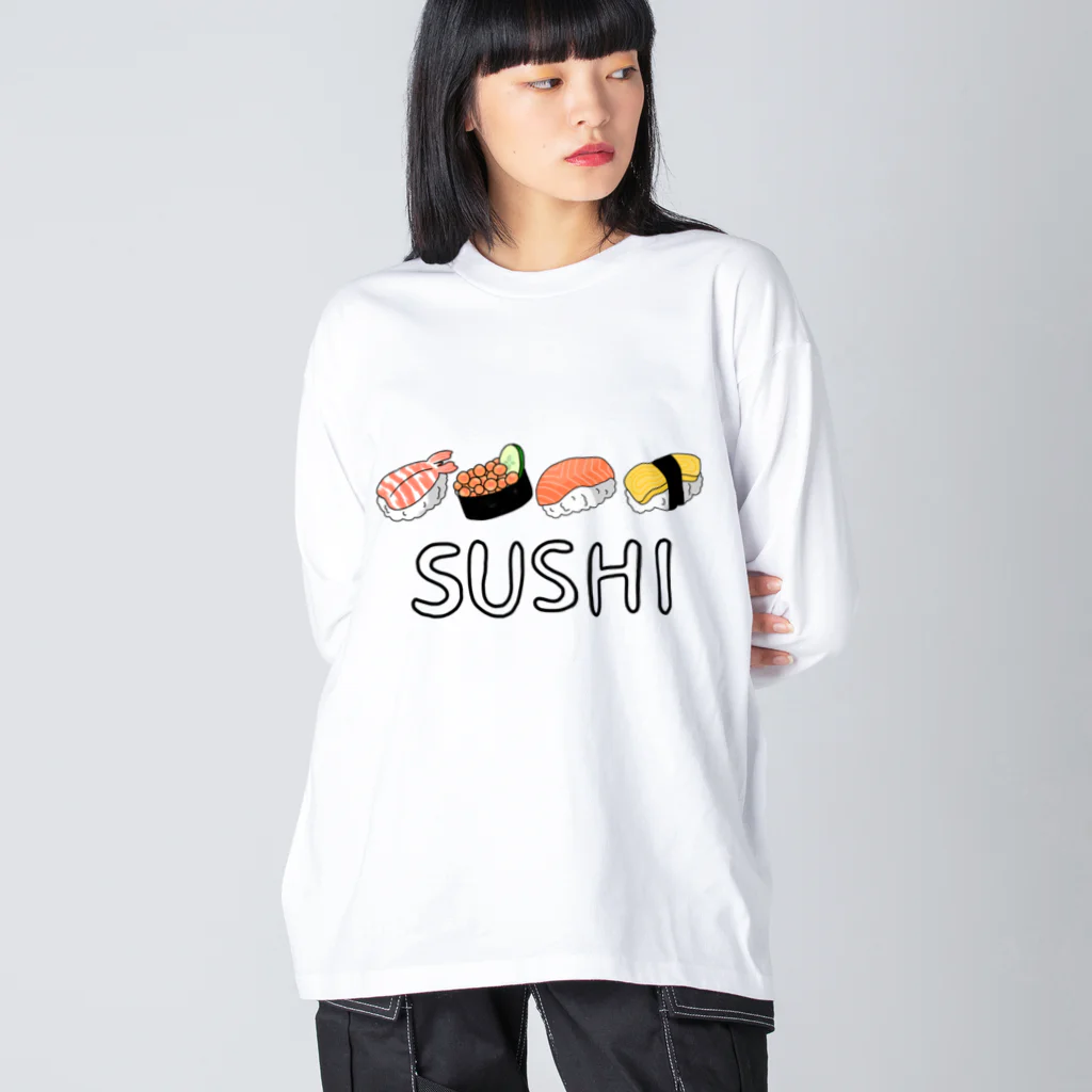 Sugar Ginger CookieのSUSHI. ビッグシルエットロングスリーブTシャツ