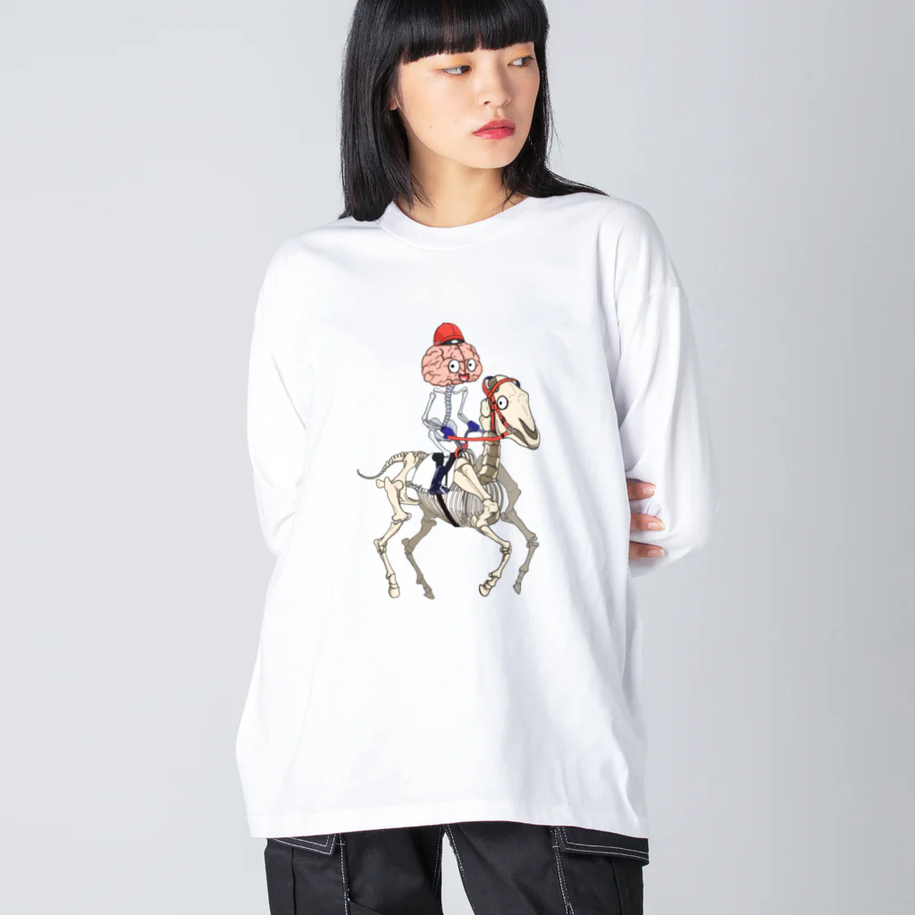 カラダマニアちゃんねる公式ショップのカラダマニア脳みそくん ビッグシルエットロングスリーブTシャツ