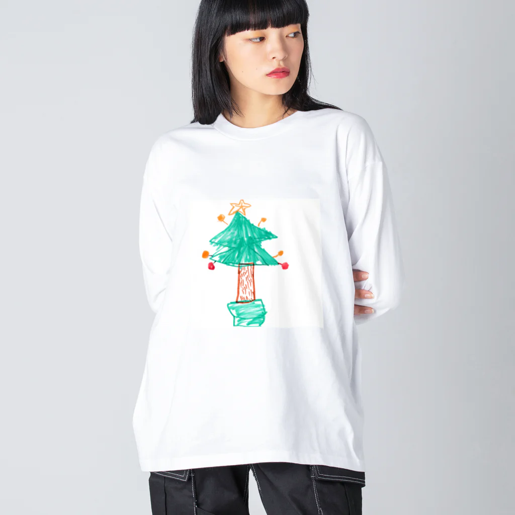 カラフルなすげー店のクリスマスツリー Big Long Sleeve T-Shirt