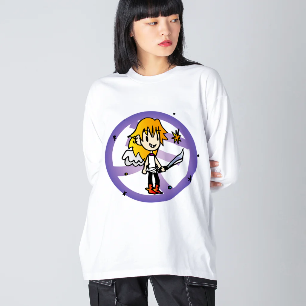 ❤#NuCw/kabotya❤の神さまアイコン　ミカエル ビッグシルエットロングスリーブTシャツ