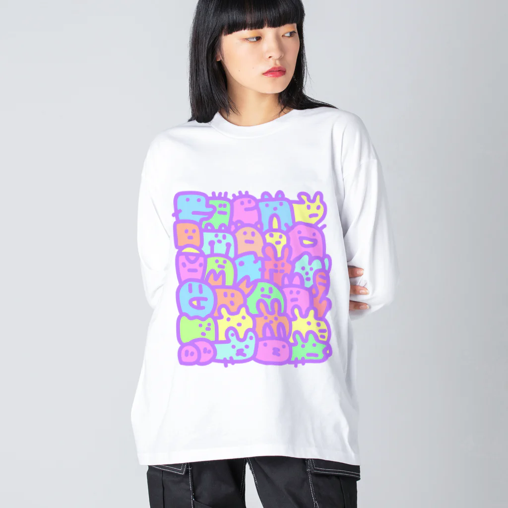 Msto_market a.k.a.ゆるゆる亭のすし詰めくん ビッグシルエットロングスリーブTシャツ