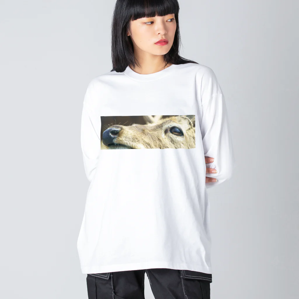 wearable artsのおめめアニマルズ -シカ- Big Long Sleeve T-Shirt