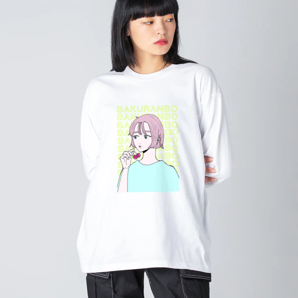 tillit.tokyoのチェリーちゃん ビッグシルエットロングスリーブTシャツ