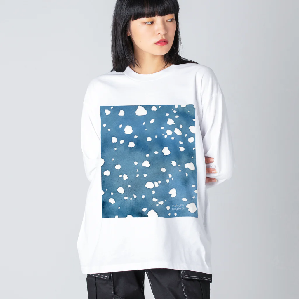 萩岩睦美のグッズショップのビッグシルエット長そでT　雪夜 Big Long Sleeve T-Shirt