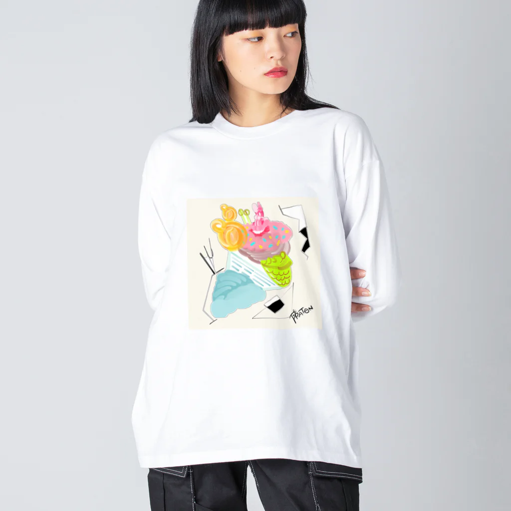 NATSUMI7のウサギマヤ運河sweets ビッグシルエットロングスリーブTシャツ