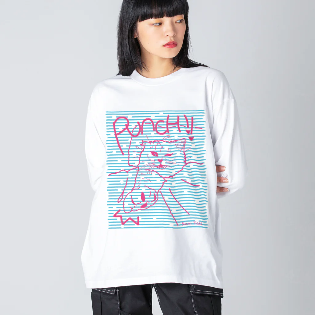 Snow Tailの布団の中から猫パンチ Big Long Sleeve T-Shirt