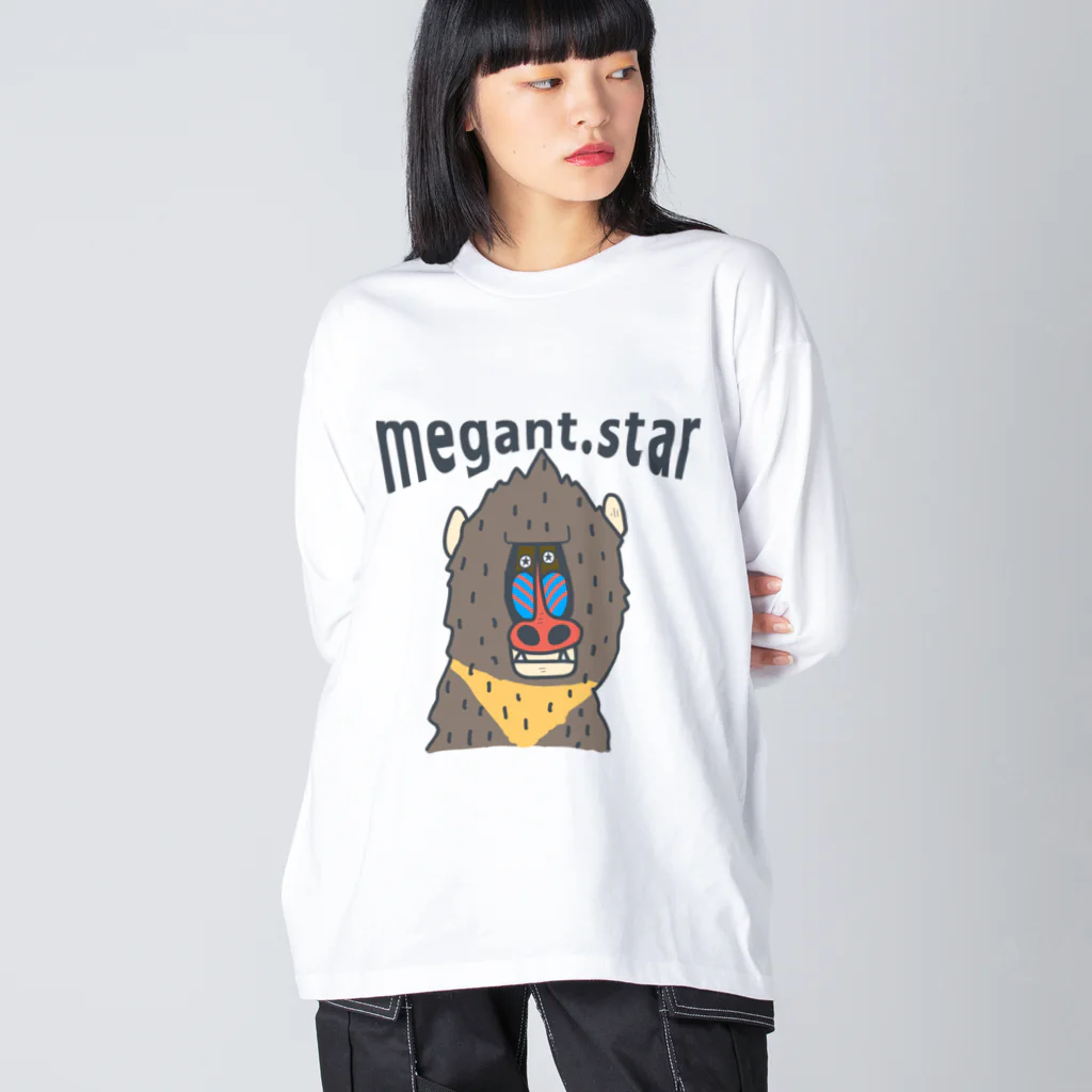 レオンプラスのお店【メガスタファーム ver.】のまんどりる Big Long Sleeve T-Shirt