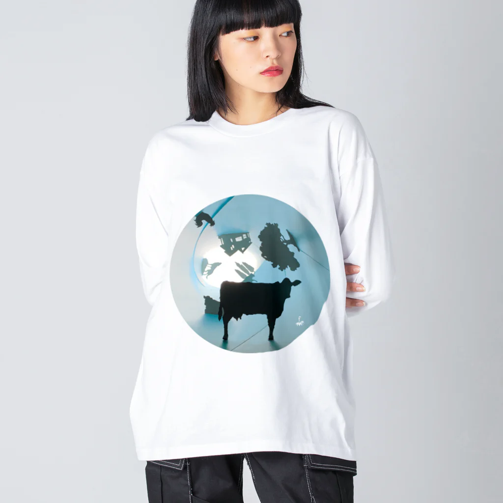 fDESIGNのfm_41_Cow Big Long Sleeve T-Shirt