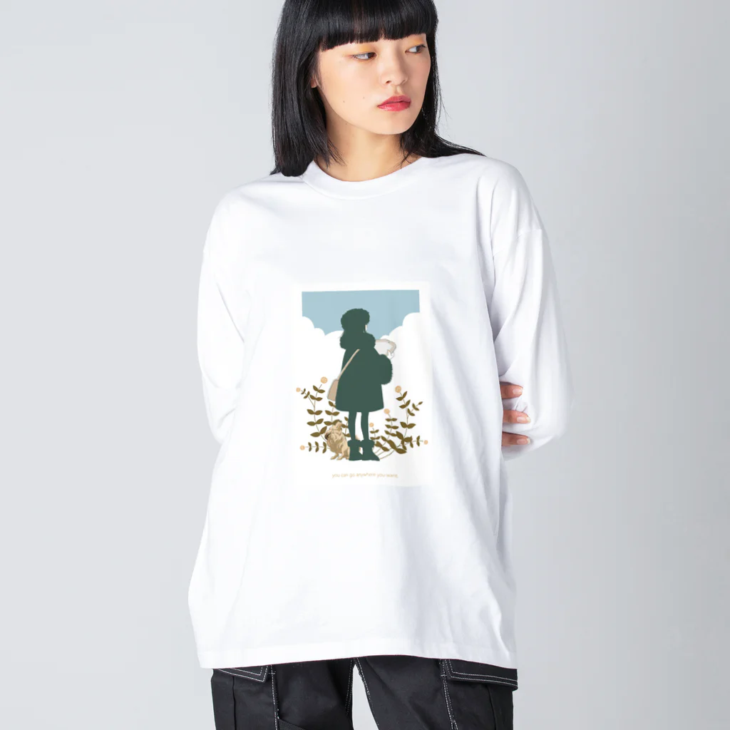 Pretty! showcase@SUZURI/まつもとめいこのyou can go anywhere you want. Big Long Sleeve T-Shirt