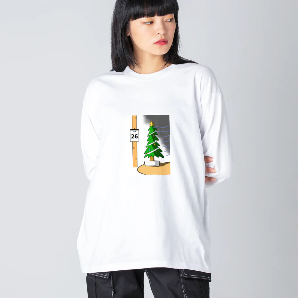 SAKURA スタイルのクリスマスの終わり ビッグシルエットロングスリーブTシャツ