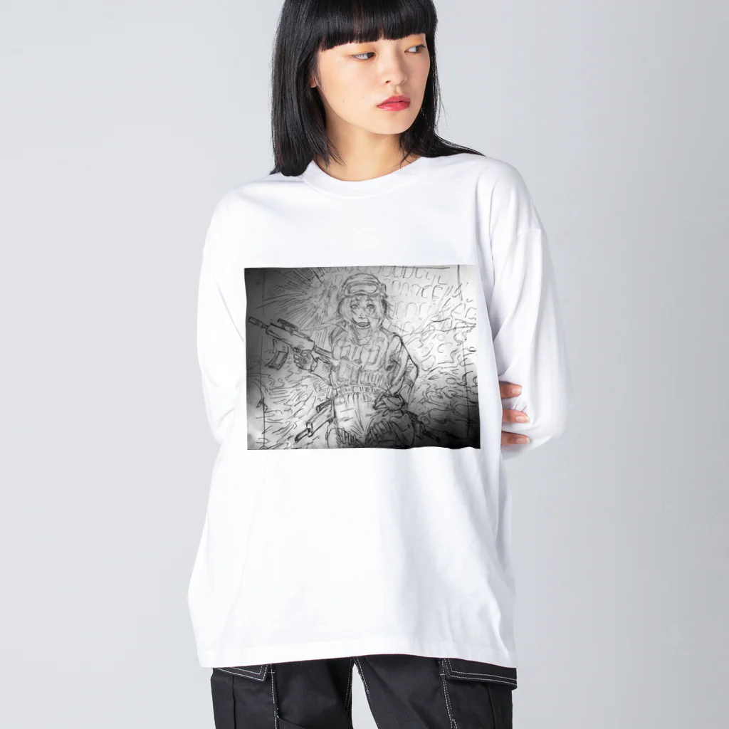 【、曰く。】の傭兵さん、A Big Long Sleeve T-Shirt