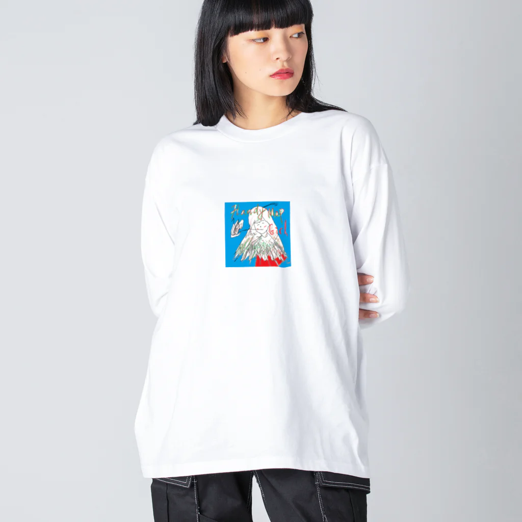 水草のHandyMopGirl ビッグシルエットロングスリーブTシャツ