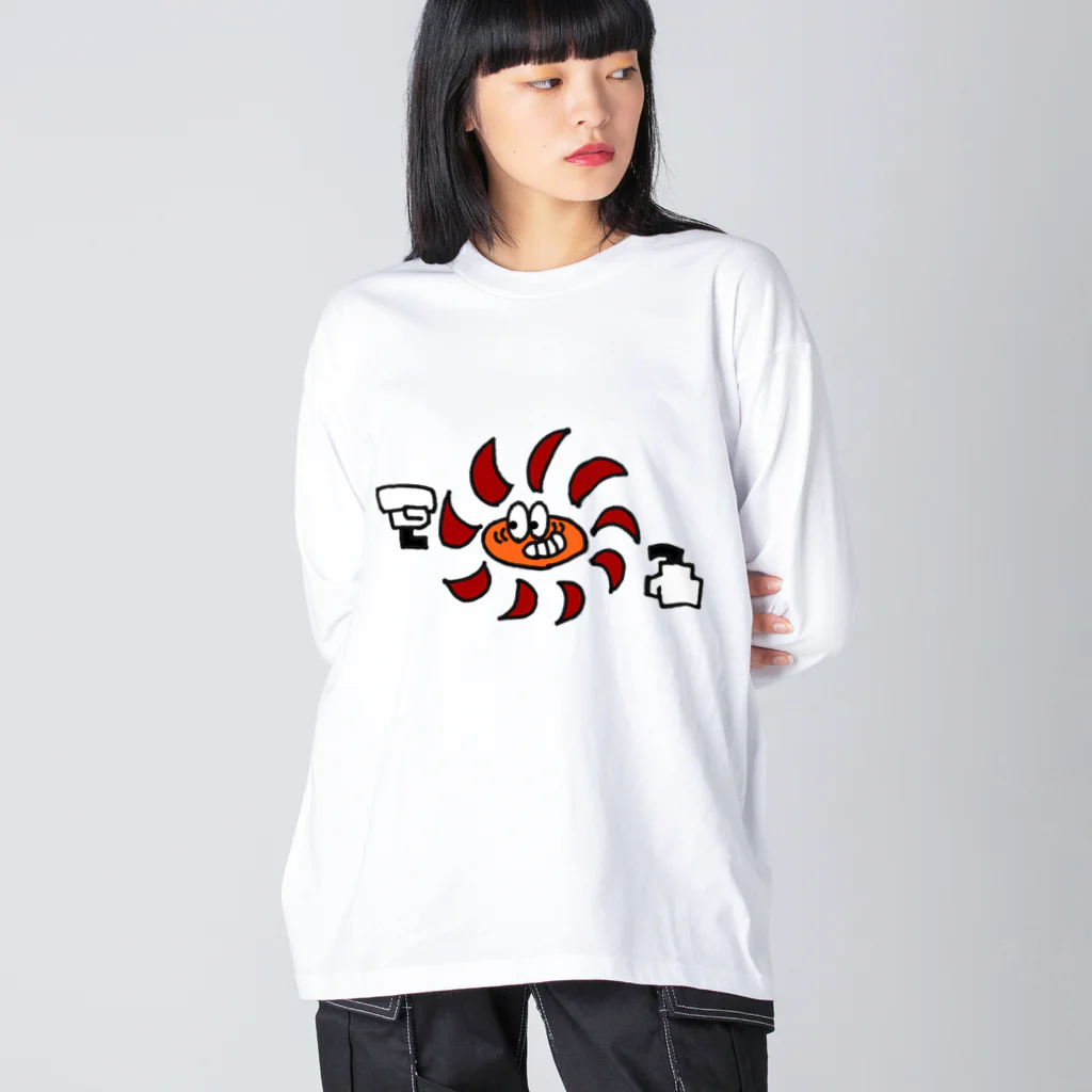 深夜サイクルのたいようくん ビッグシルエットロングスリーブTシャツ