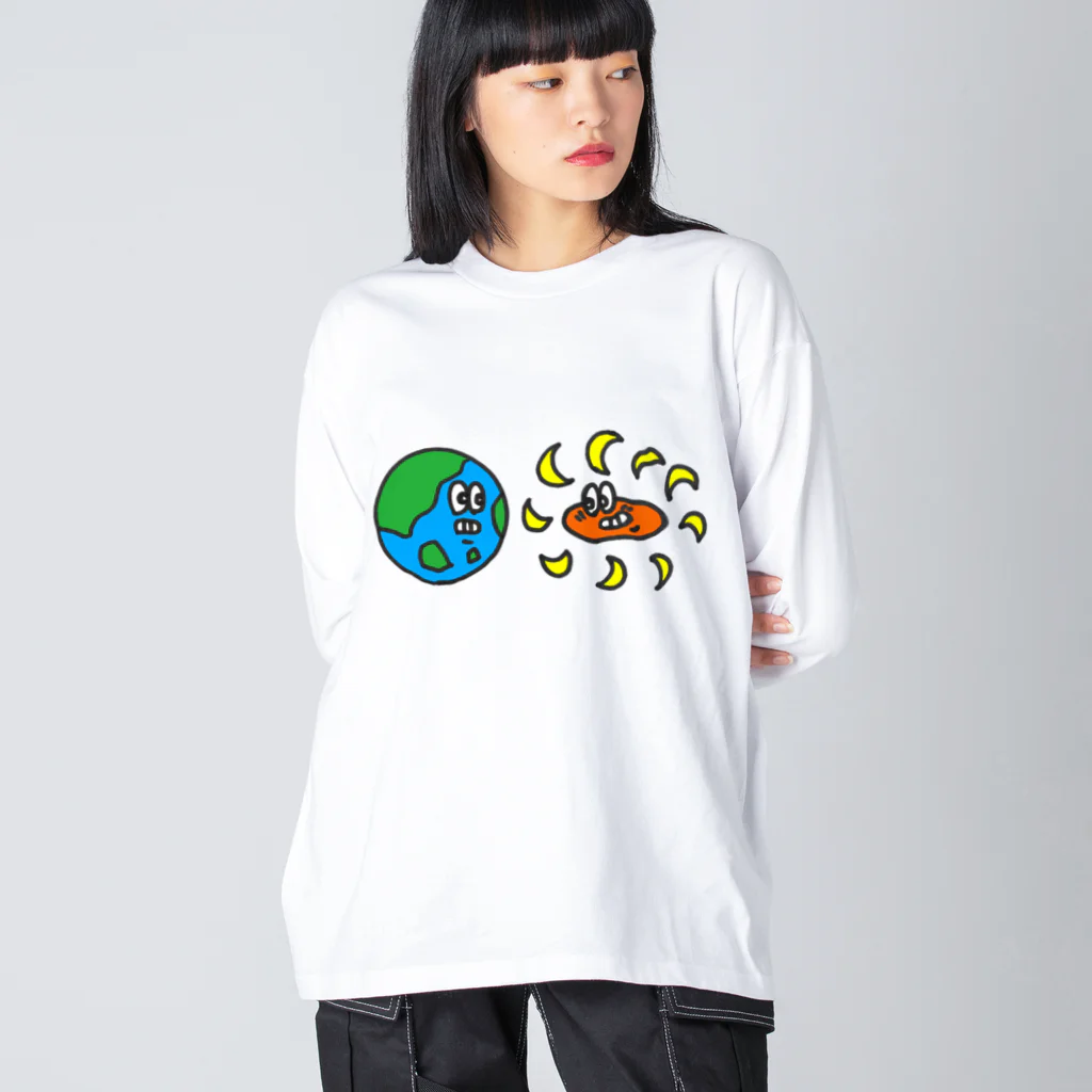 深夜サイクルのたいようつき枠なし Big Long Sleeve T-Shirt