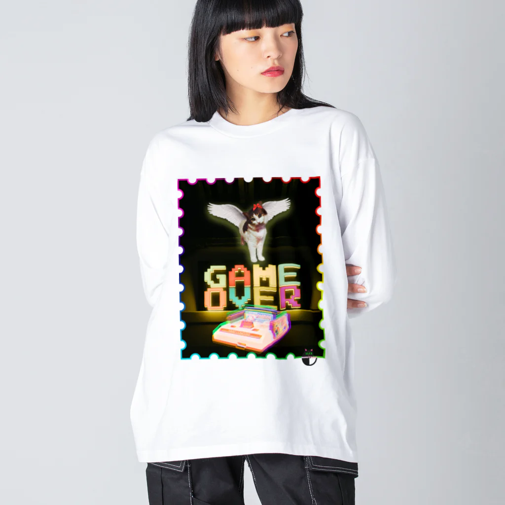 𝙈𝙊𝙈𝙊'𝙨 𝙎𝙝𝙤𝙥のGAME OVER ビッグシルエットロングスリーブTシャツ