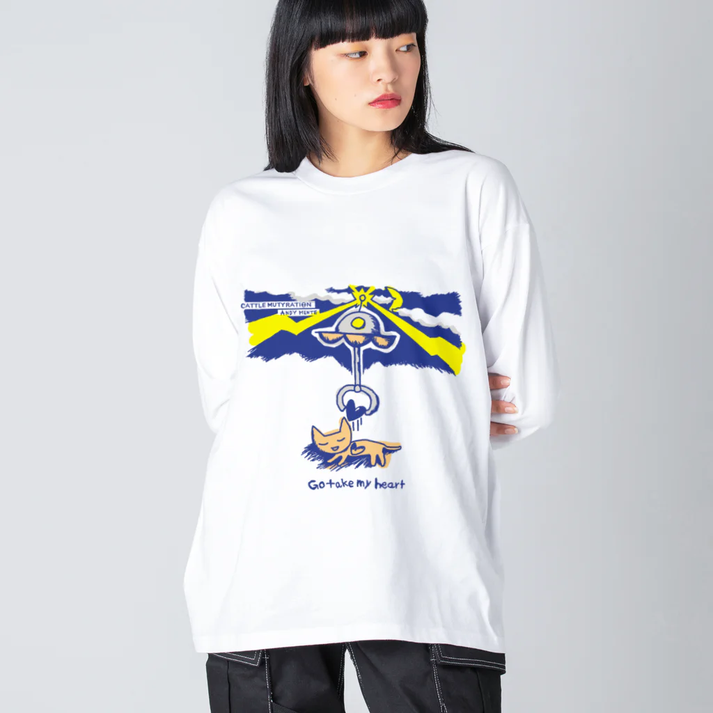 andymenteのCATTLE MUTYRATION Big Long Sleeve T-Shirt