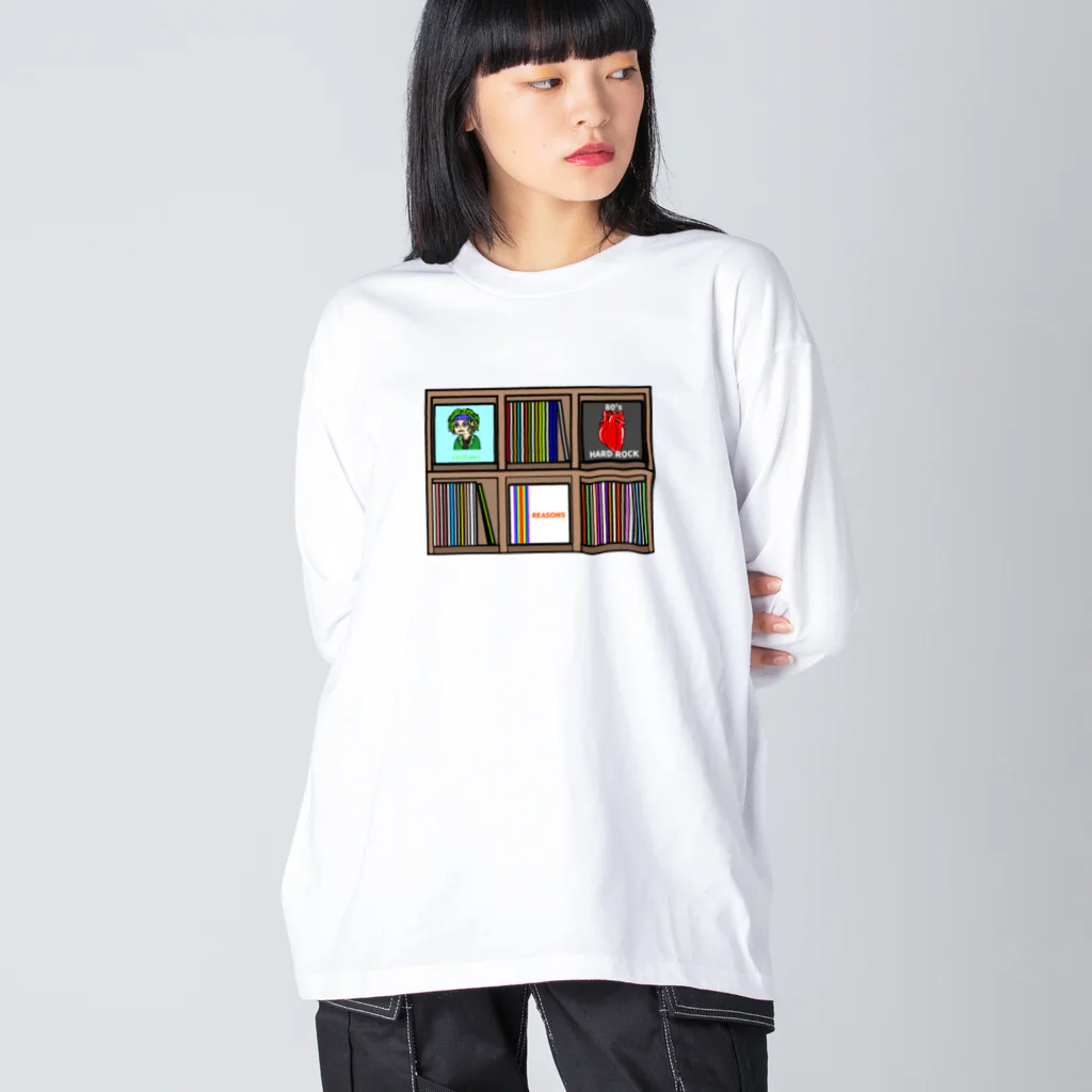 Hachijuhachiのレコードラック💿 Big Long Sleeve T-Shirt