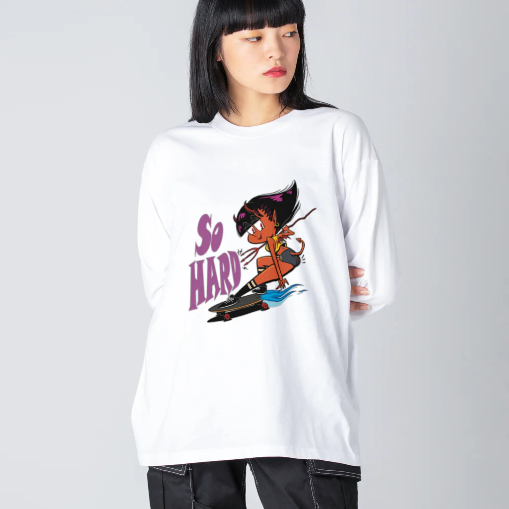 nidan-illustrationの“So HARD” ビッグシルエットロングスリーブTシャツ