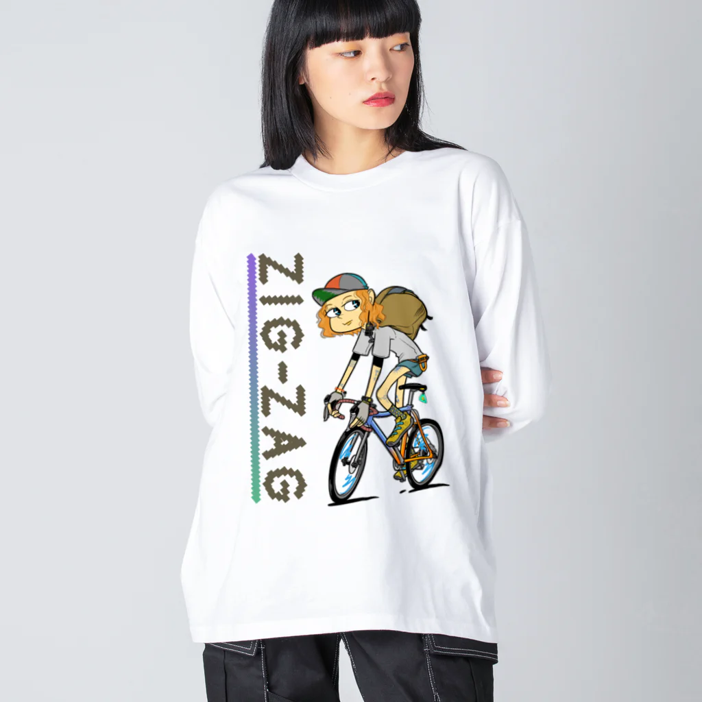 nidan-illustrationの“ZIG-ZAG” 1 ビッグシルエットロングスリーブTシャツ