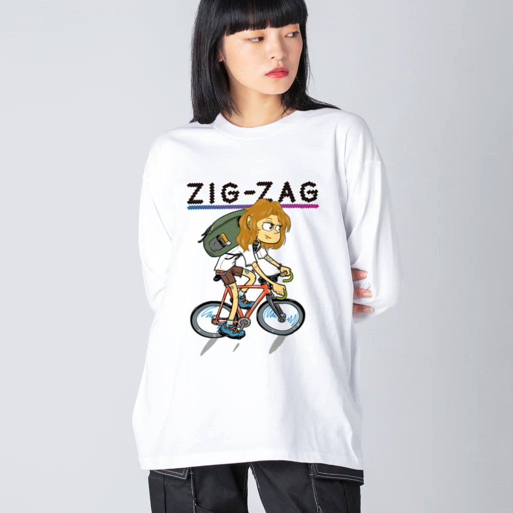 nidan-illustrationの“ZIG-ZAG” 2 ビッグシルエットロングスリーブTシャツ