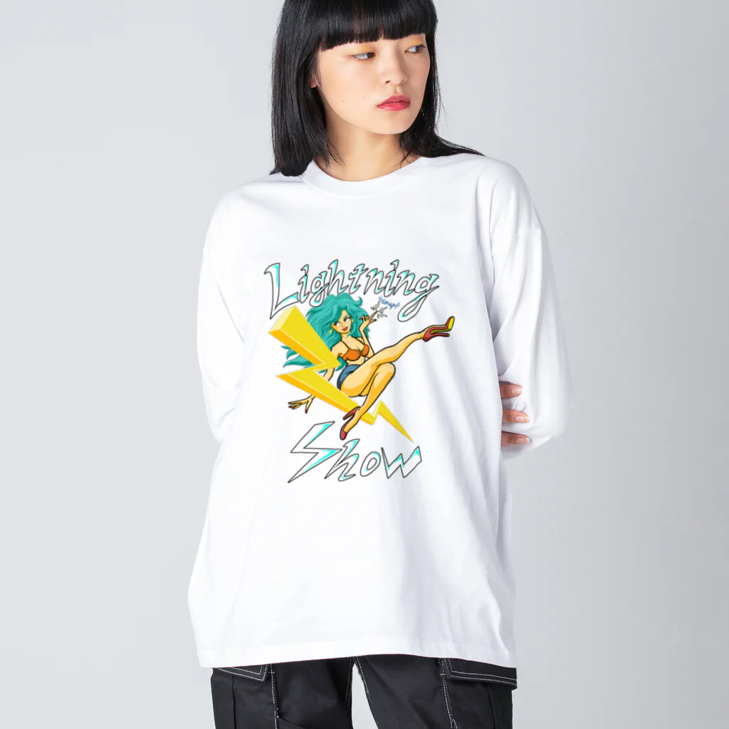 nidan-illustrationの“Lightning Show” Big Long Sleeve T-Shirt