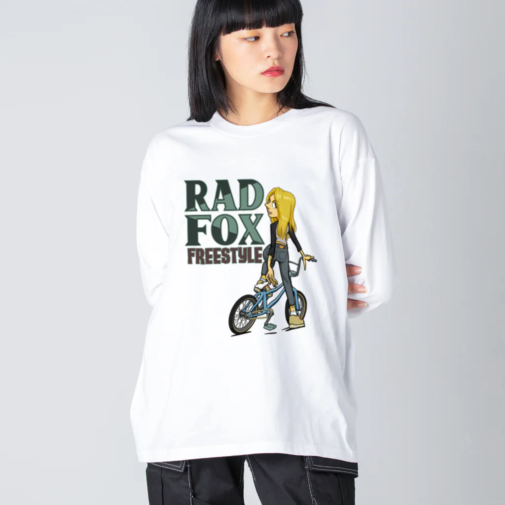 nidan-illustrationの"RAD FOX" Big Long Sleeve T-Shirt